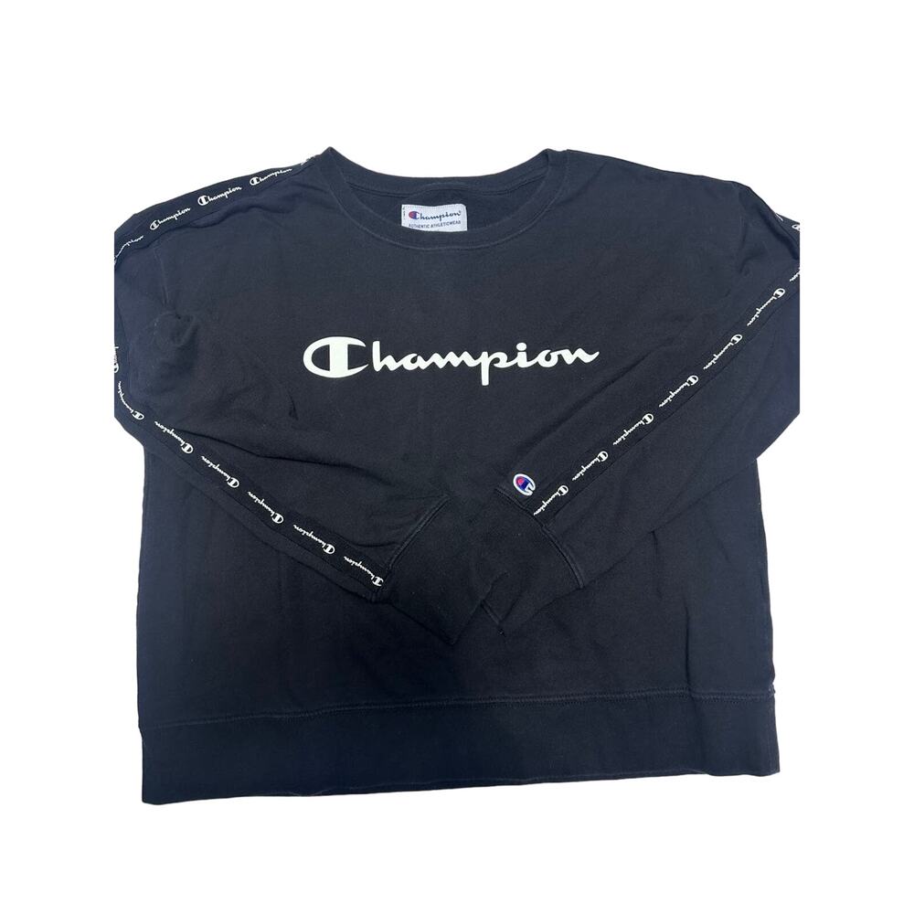 Champion Black Crew Neck Sweater Womens Size Small